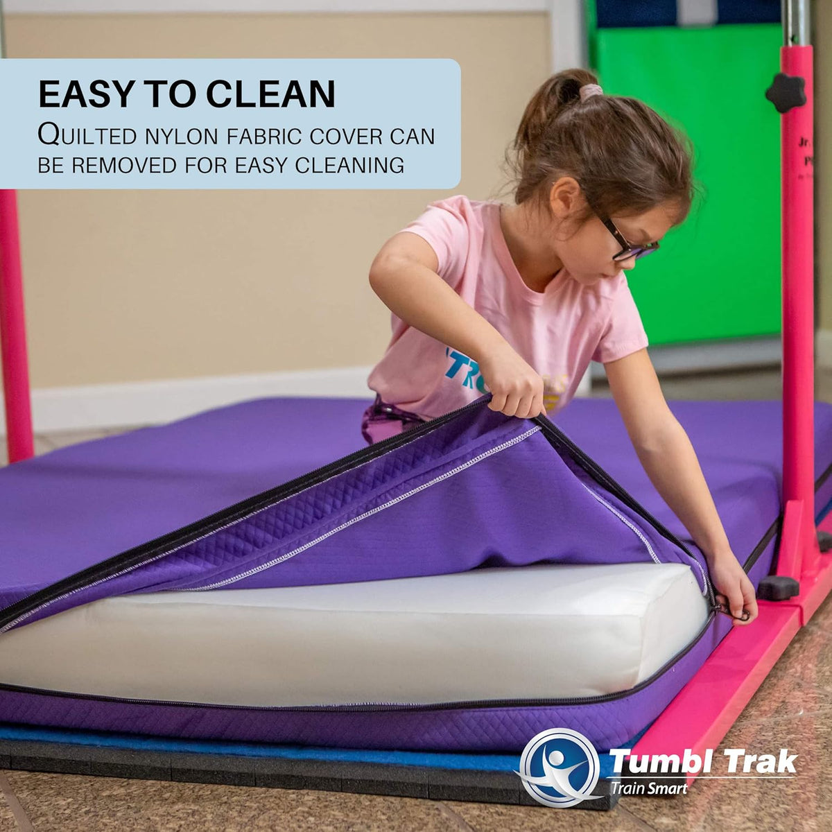 Tumbl Trak Home Practice Mat, 4 ft x 6 ft x 6 in, Soft Pillow Mat, Thick Gymnastics Landing Mat for