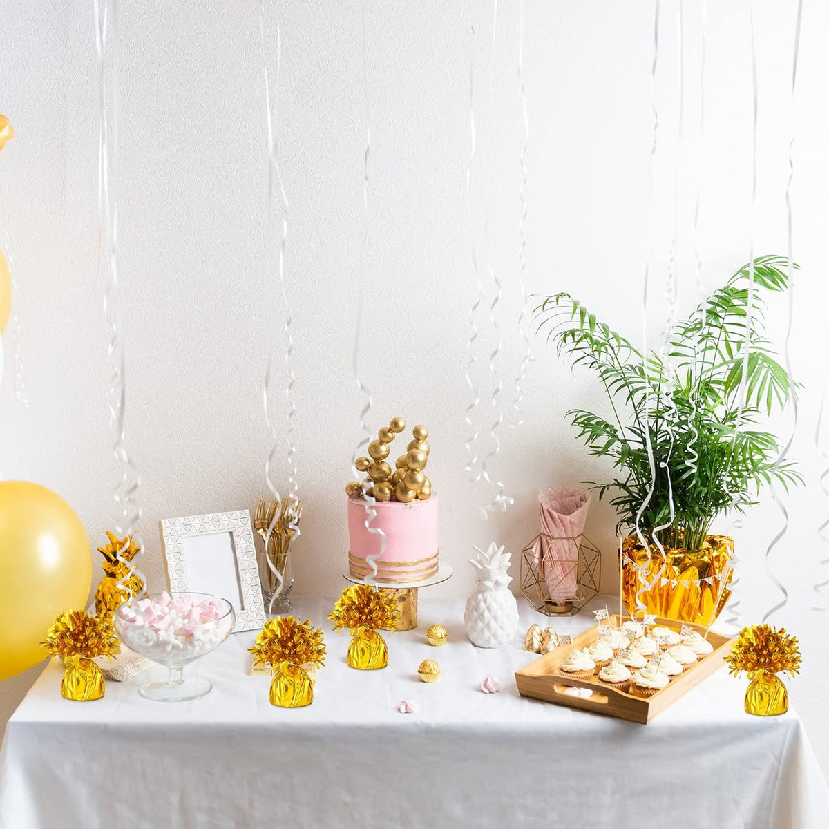 36 Pcs Metallic Balloon Weights Set Heavy Solid Metallic Anchor Balloon Holder Weights for Balloons