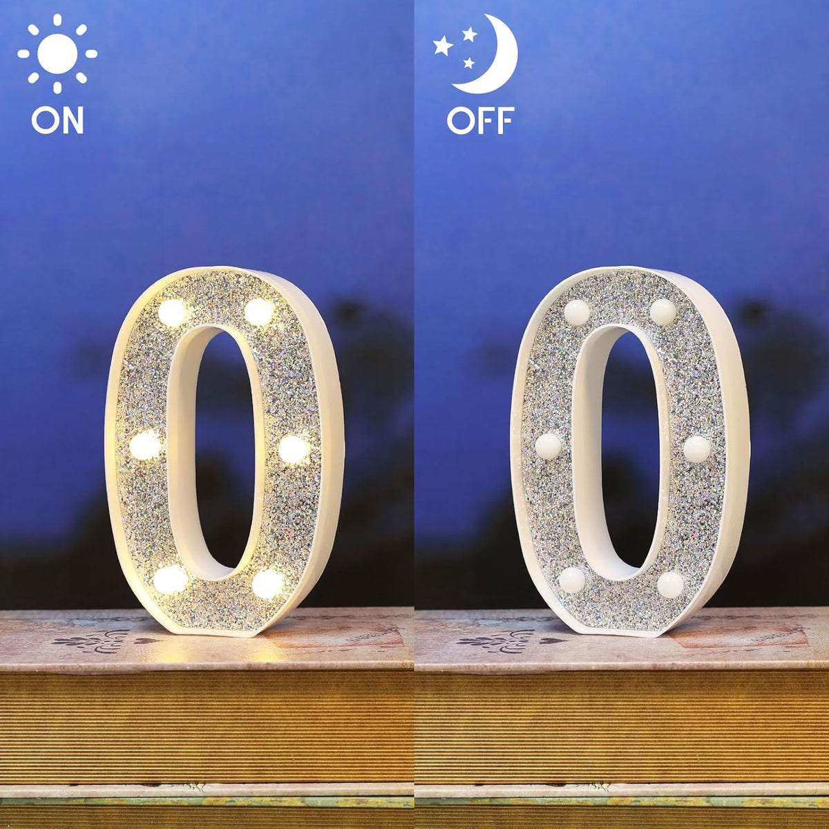 Light Up Marquee Letters for Table Decorations, Glitter Signs for Prom, Events, or Engagement Party