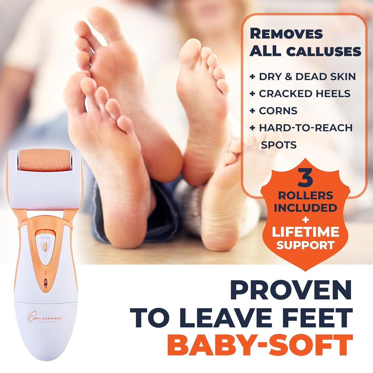 Rechargeable Callus Remover for Feet: Professional Electric Feet Sander for Women by Own Harmony