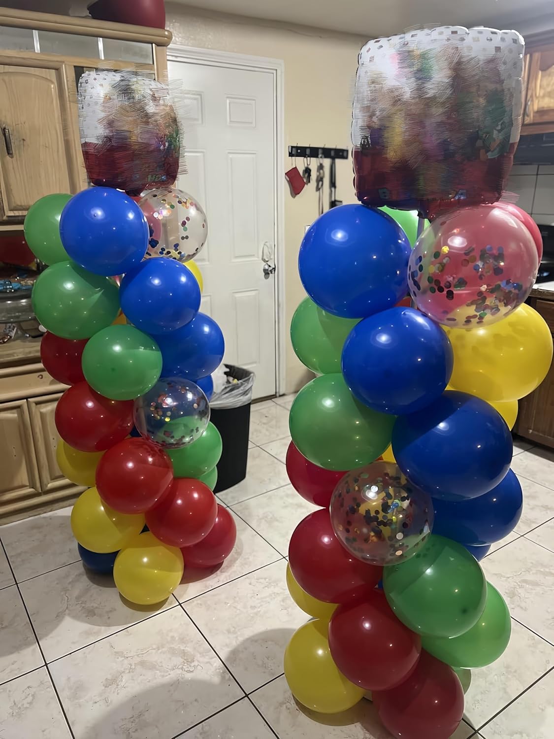 Red Yellow Blue Balloons, Rainbow Assorted Latex Balloons, Red Blue Green Yellow with Colourful