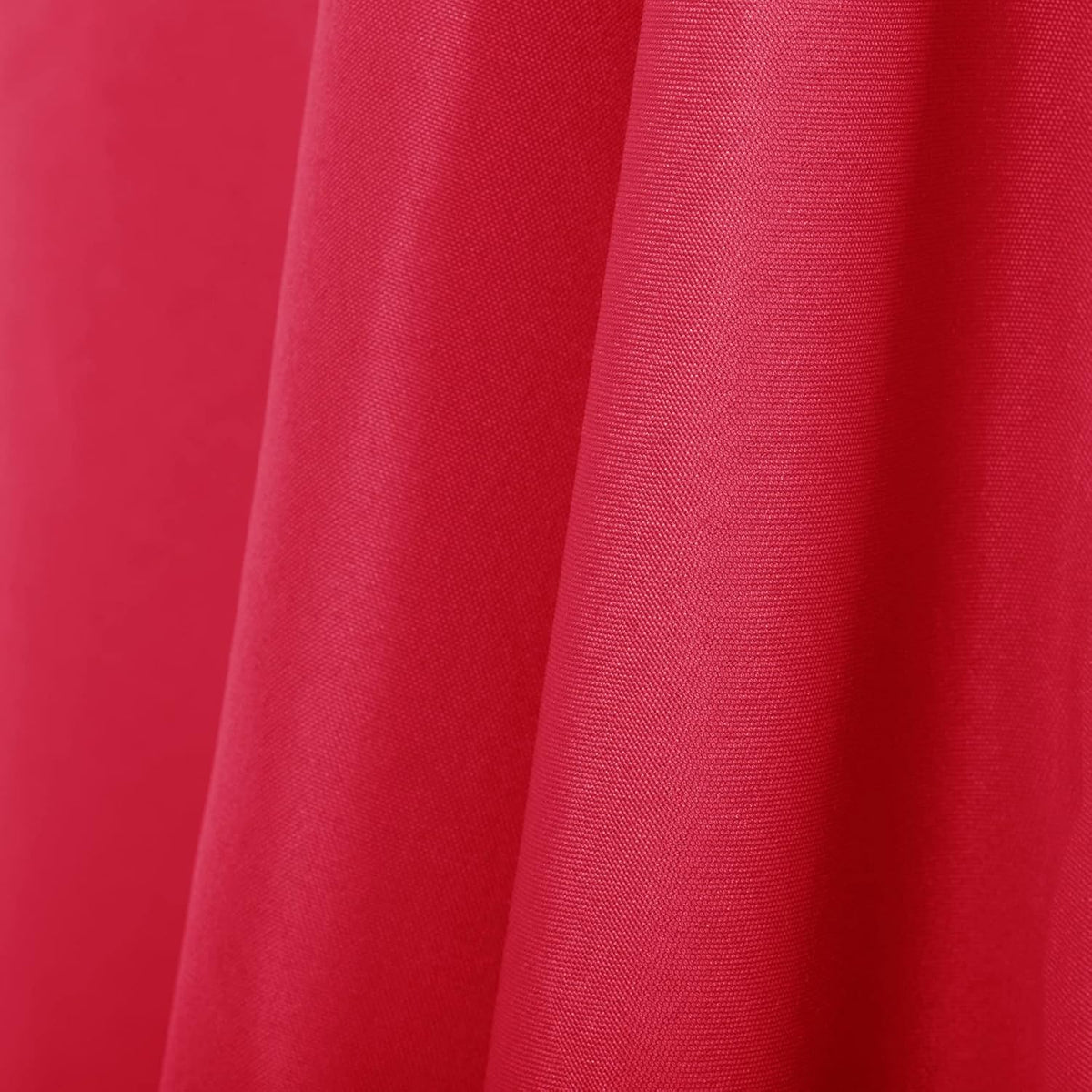 Ascoza 2pack 120 Inch Red Round Tablecloth in Washable Polyester Fabric for