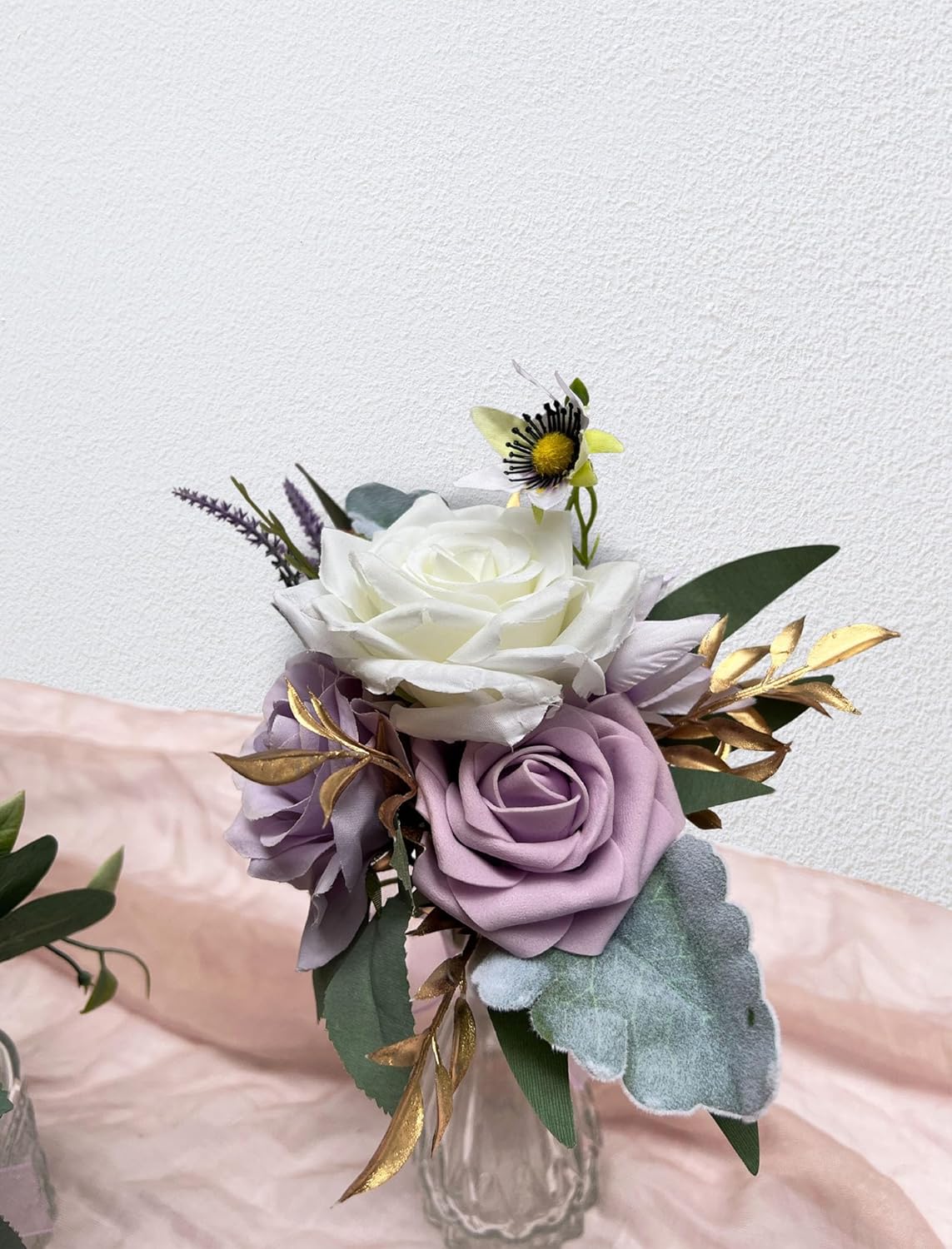 CherishedMoments Set of 6 Assorted Flower Centerpieces Mini Floral Wedding Flowers Set for Wedding