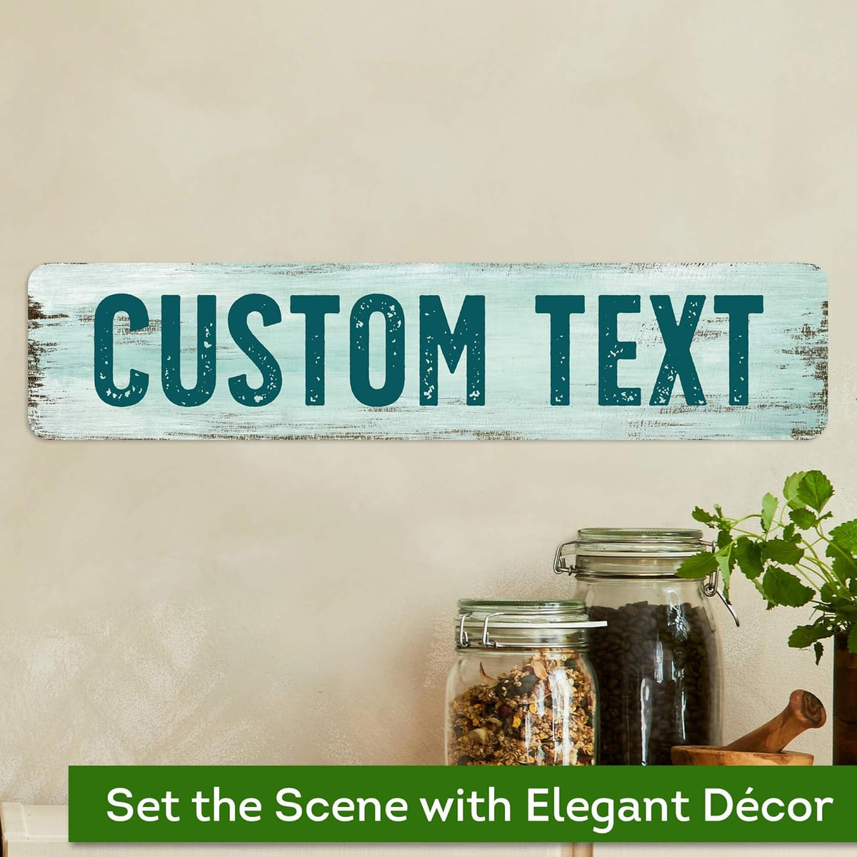 Custom Sign, Custom Street Sign, 11 Font Colors, 13 Font Styles, 4 Hole Options, 22 Sizes, 4x18