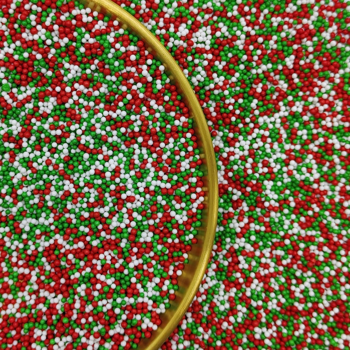 Edible Red & Green & White Pearl Sugar Sprinkles Candy 2mm Mini Pearls Cake Decorations Cupcake