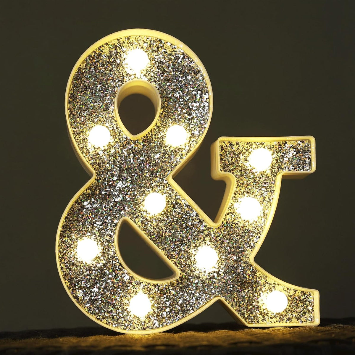 Marquee Light Letters for Table Decorations, Glitter Light Up Signs for Prom, Events, Engagement