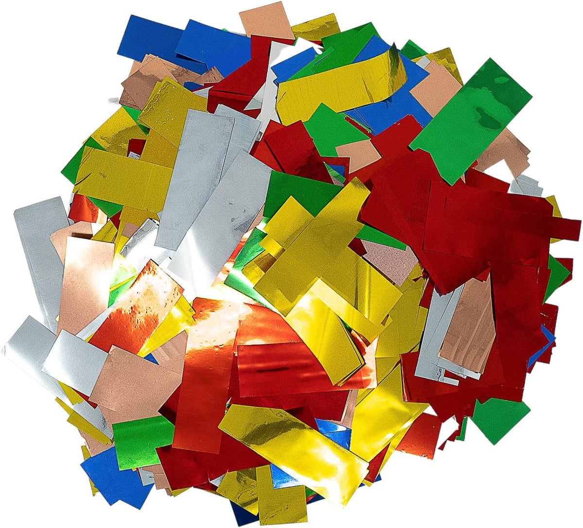 Multicolor Mylar Shiny Metallic Foil Rectangular Confetti for Cannon and Launcher use - Gender