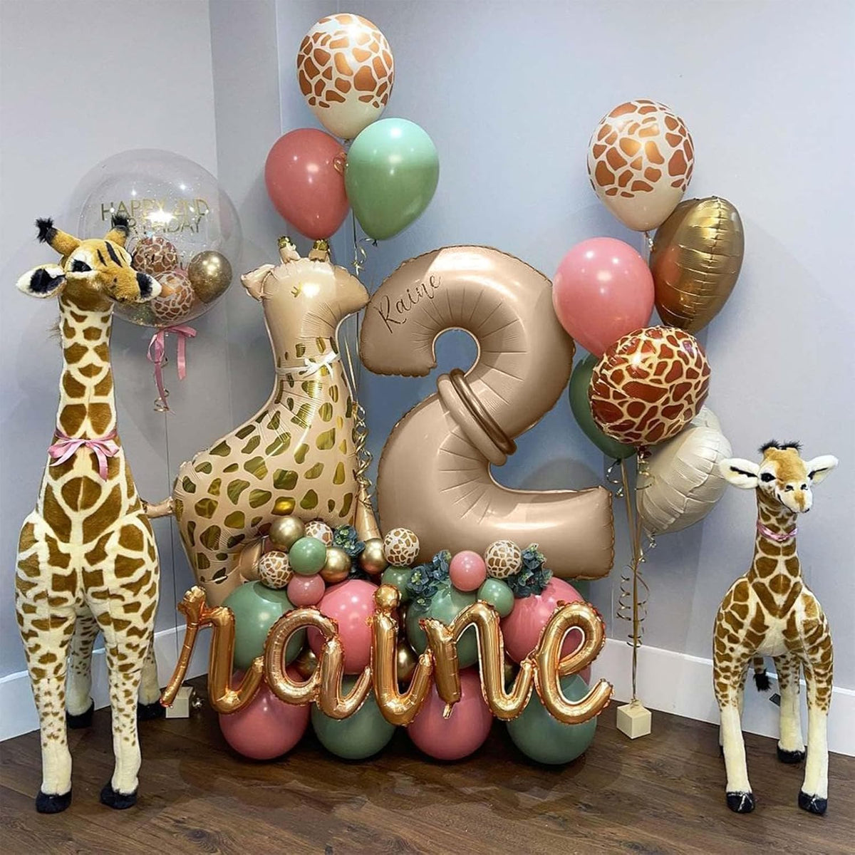 40 Inch Balloon Number 8 Nude, Large Apricot Foil Number Balloons Set 0-9, Neutral Digital 8 Helium