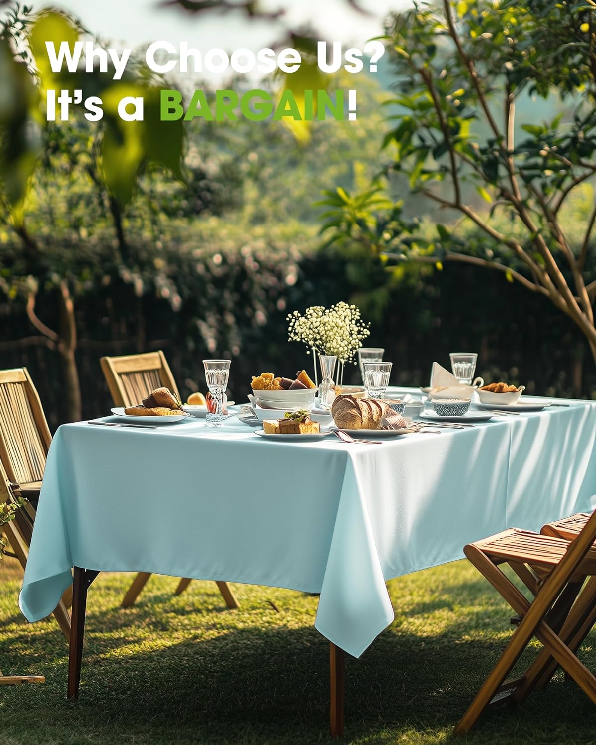 Pureegg Plastic Table Cloth Disposable 10 Pack, 54 x 108 Inch Table Cloths, Easter Party, Picnic