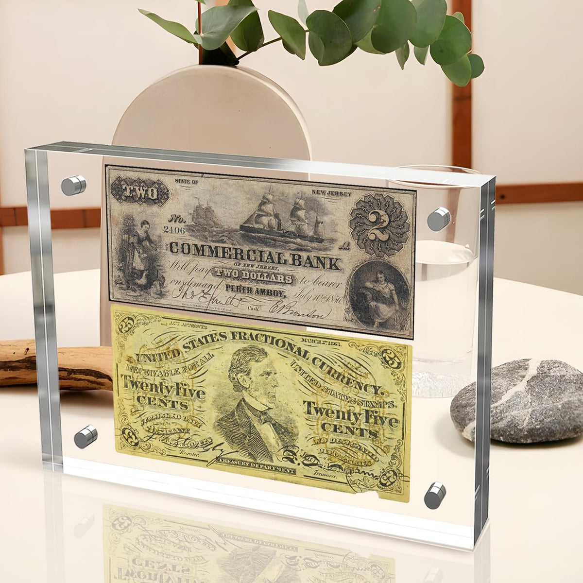 8x10 Inches Acrylic Picture Frames 3 Pack, Double Sided Magnetic Photo Frames,Free Standing on Desk