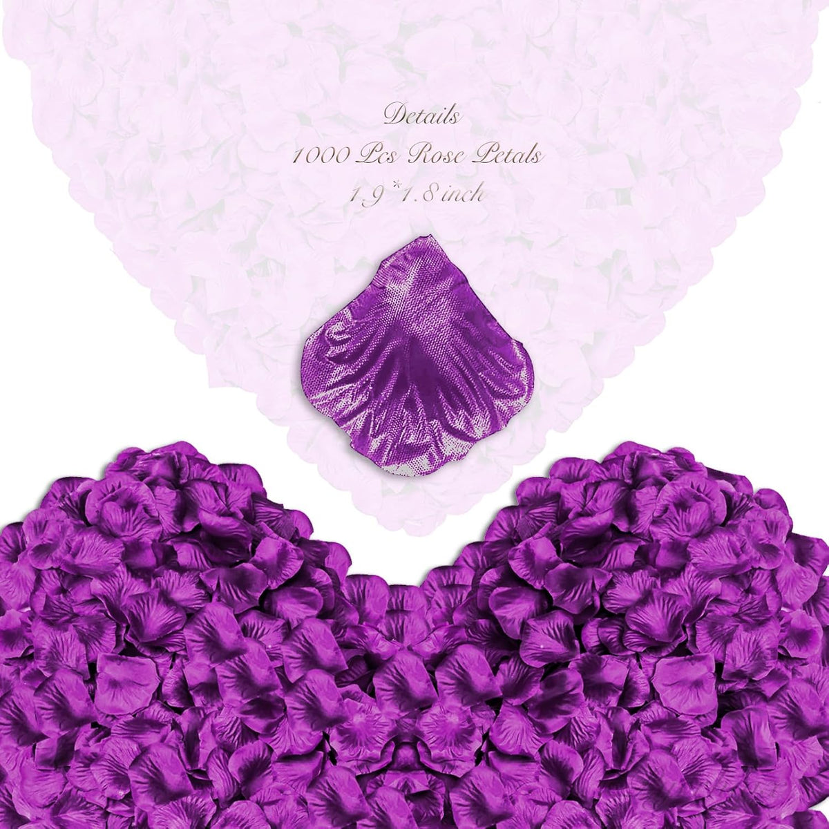 2000 pcs Rose Petals, Artificial Flower Petals Fake Rose Petals for Romantic Night,Wedding,Proposal