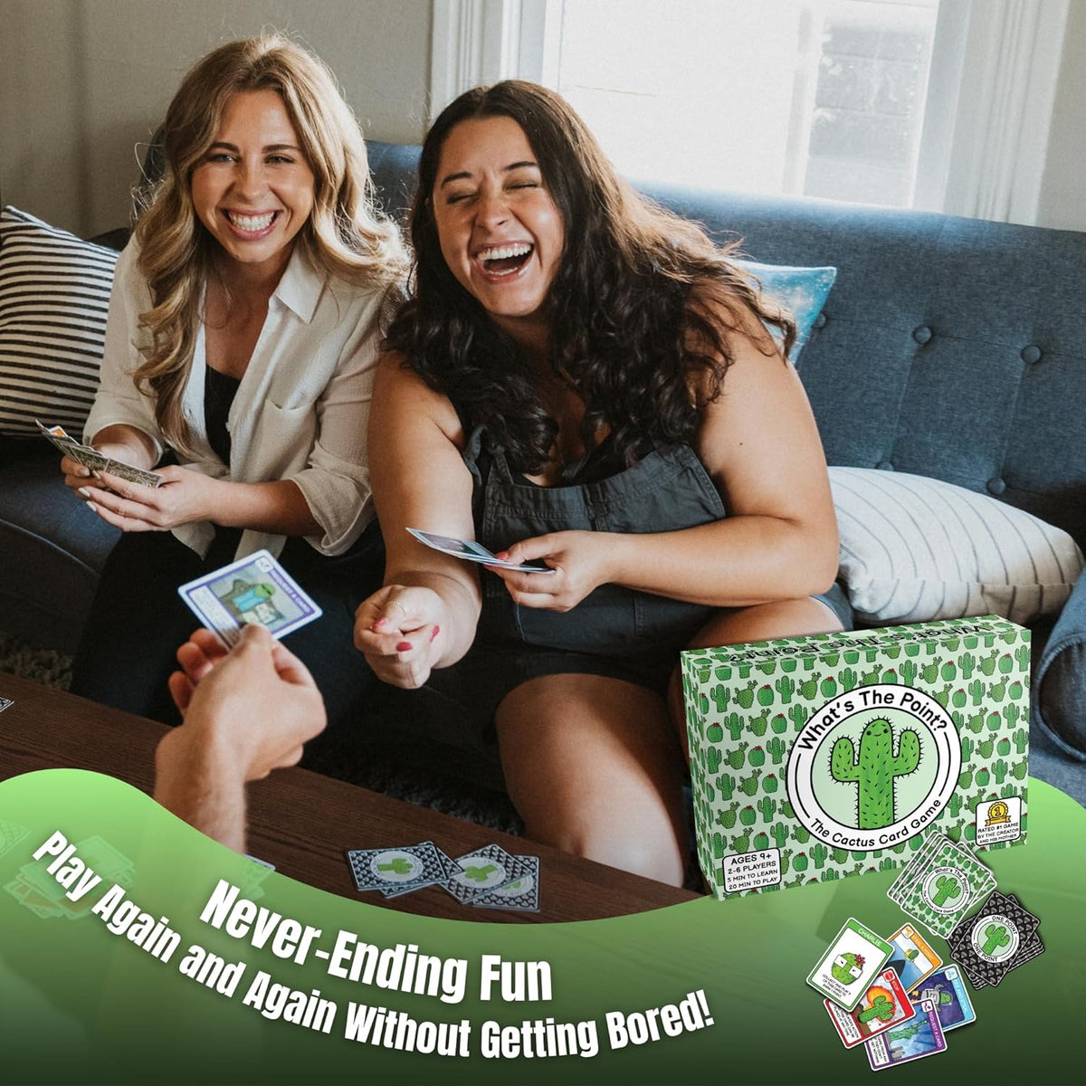 What's The Point? The Cactus Card Game - A Fun and Strategic Game for Families, Perfect for Family