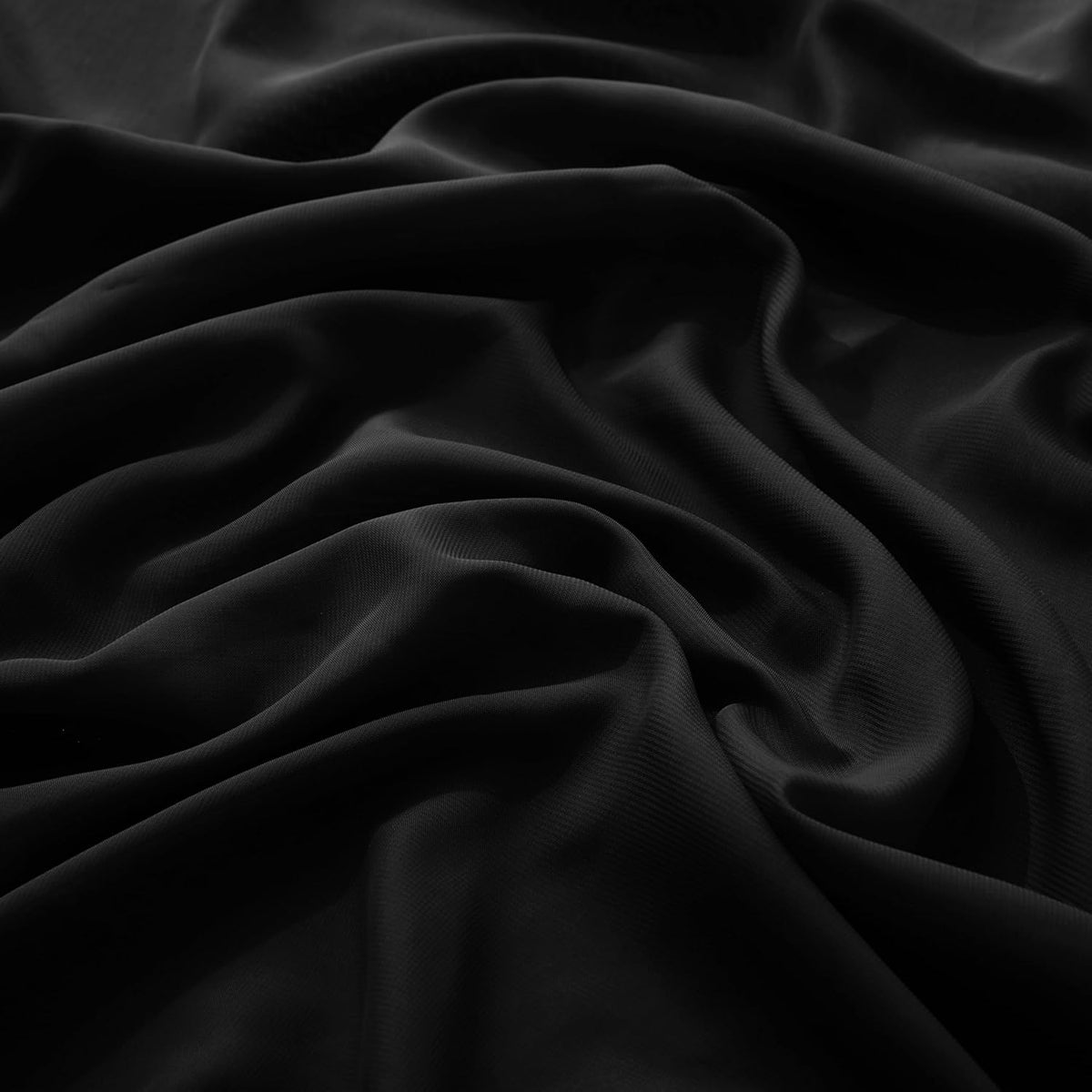 VACVELT Wedding Arch Draping Fabric - Black Chiffon, 1 Panel Sheer Drapes, 30 Inch x 20ft Chiffon