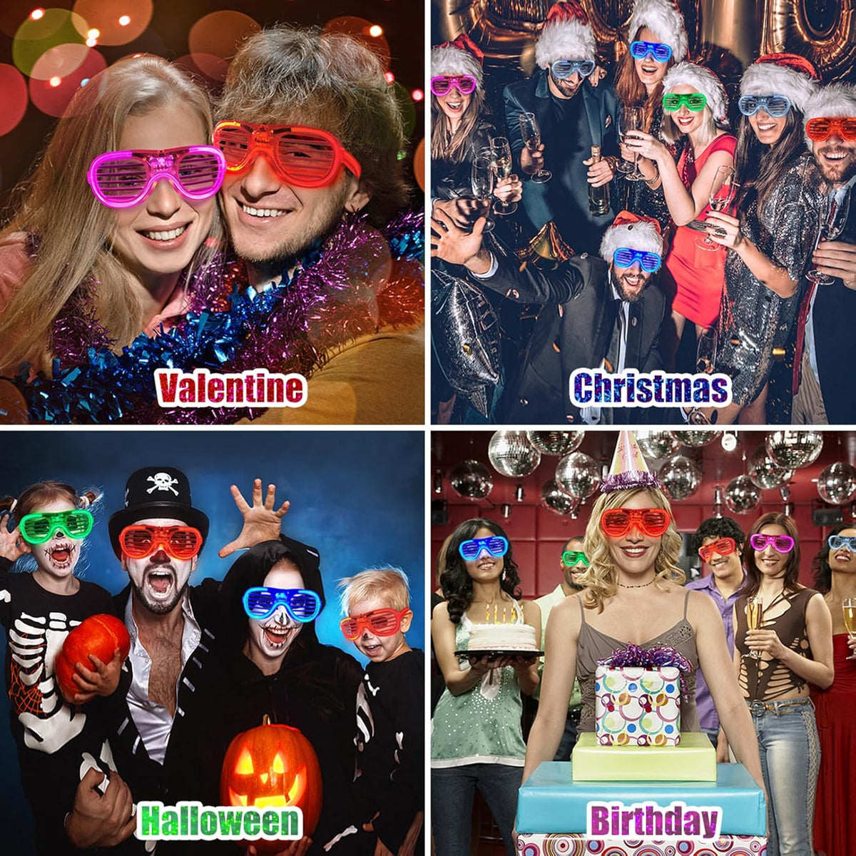 70 Packs LED Glasses 5 Neon Colors glow in the dark party supplies Favor for Kids Adult Glow sticks