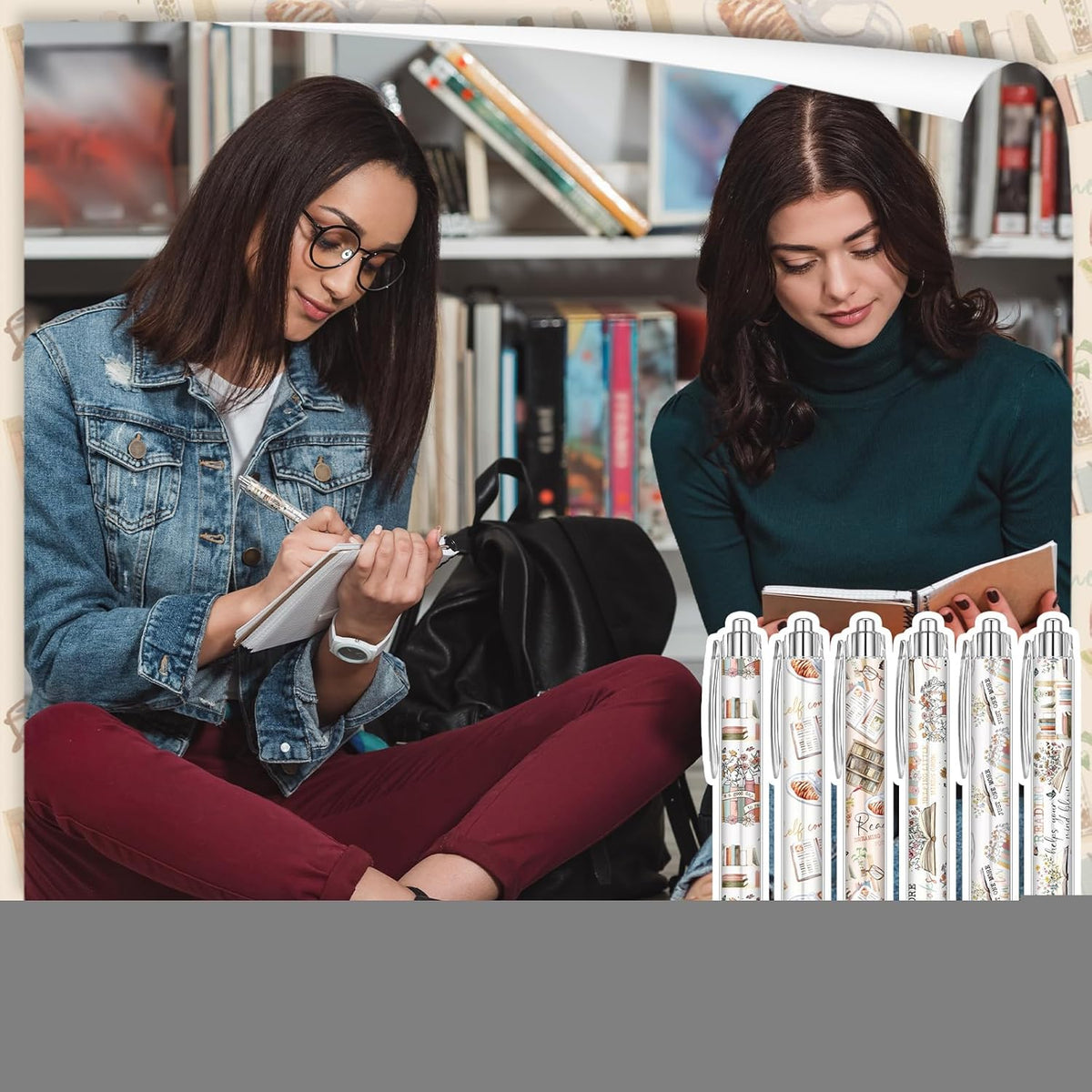 24 Pcs Book Lovers Pens Bulk Reading Theme Gifts Bookish Ballpoint Pens Reading Book Club Gifts
