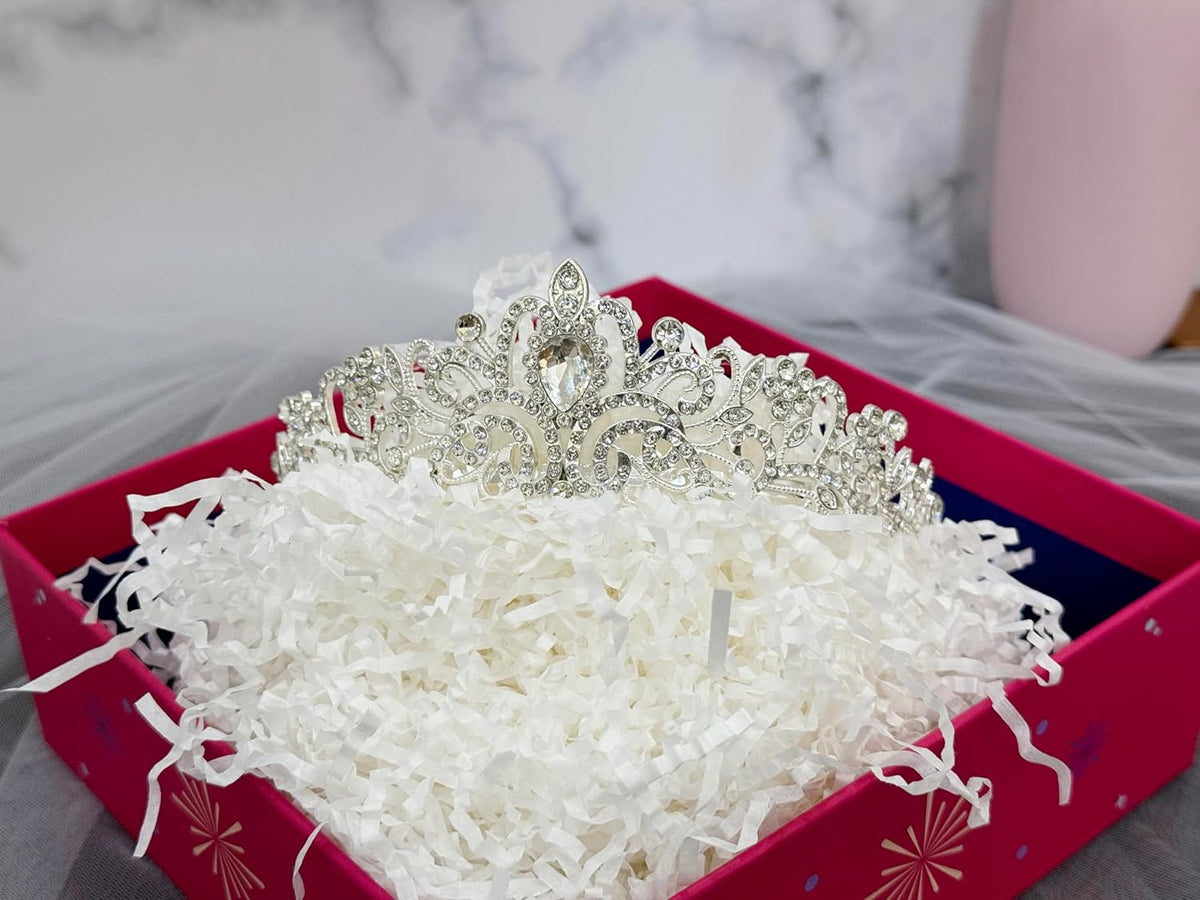 JETKONG 3 Pcs Bachelorette Party Decorations Bridal Shower Crown, Bride to Be Sash&Veil for Women