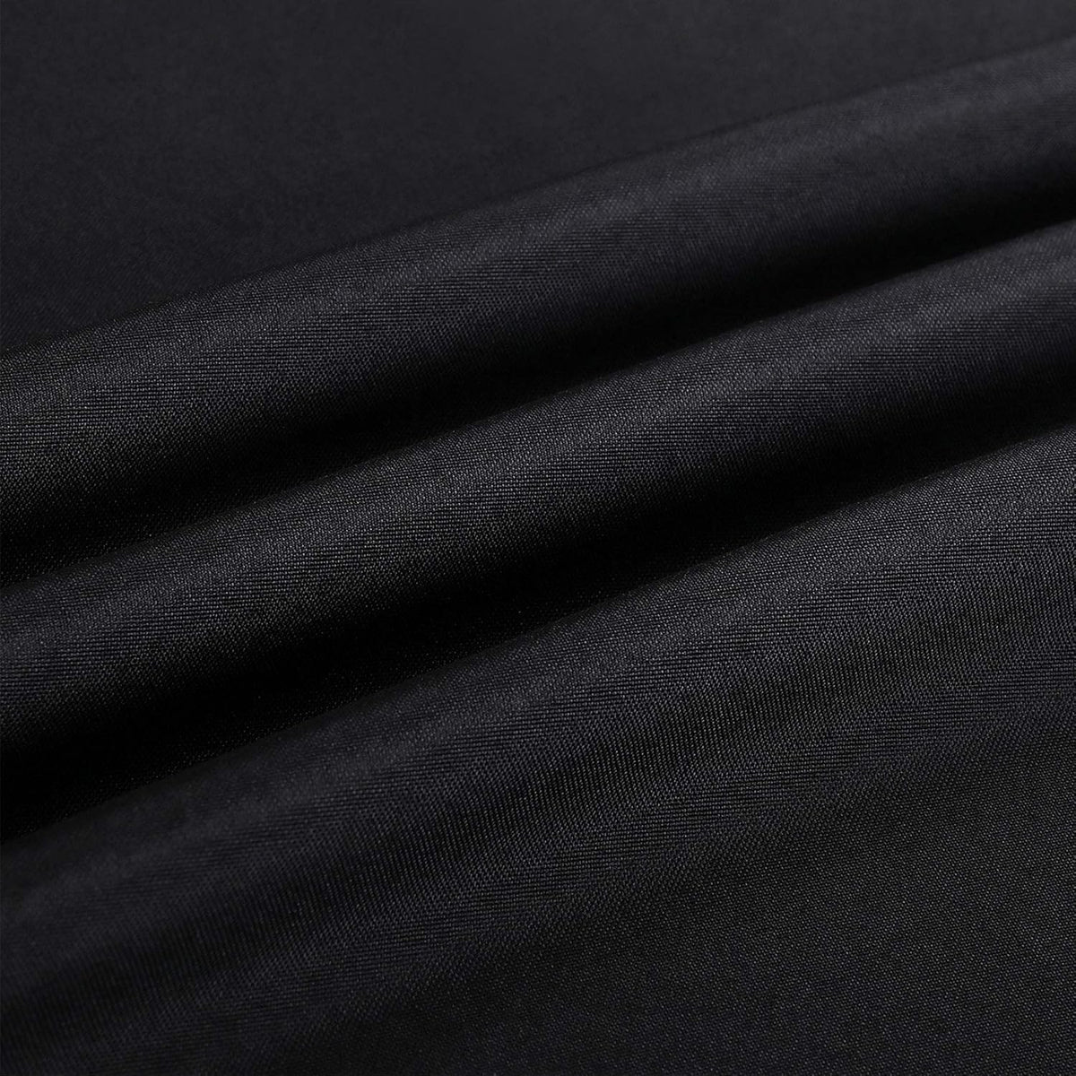Ascoza 6pack 90 Inch Black Round Tablecloth in Polyester Fabric for