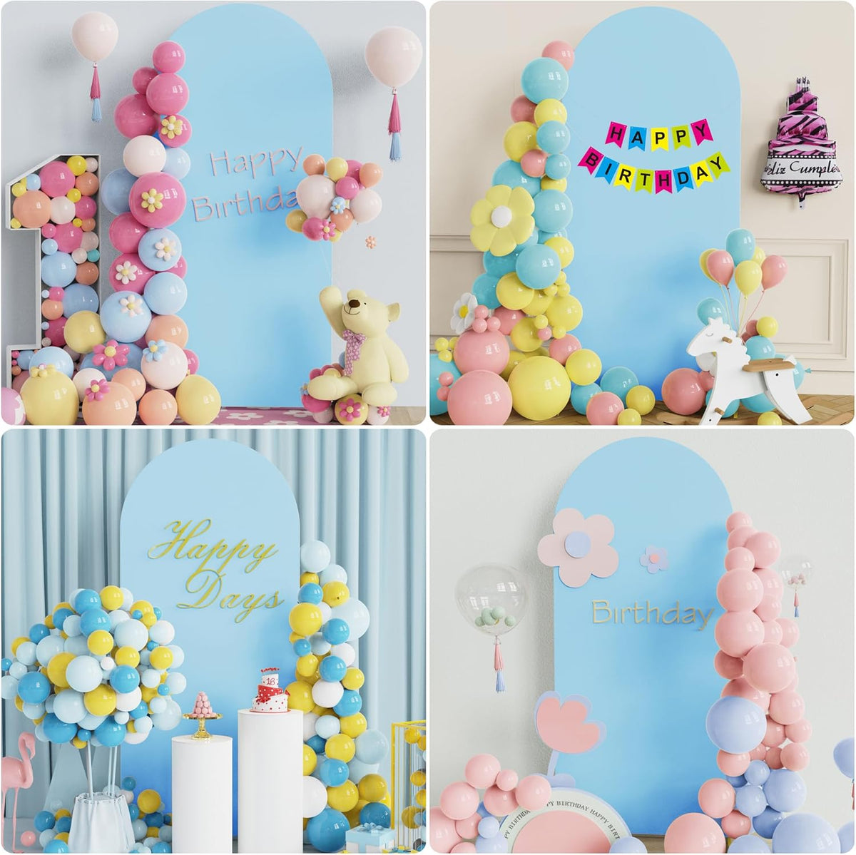 Wokceer 6 FT Wedding Arch Stand and Arch CoverMetal Arch Stand with Arch Stand Cover for Birthday