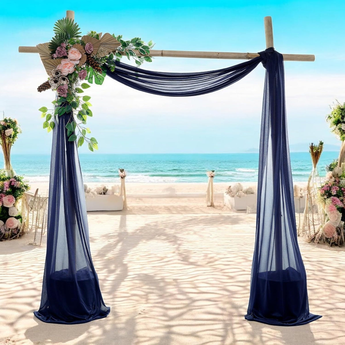 MDS Halloween Chiffon Draping Fabric - 1 Panel, 30" Wide x 30ft Long - Sheer Spooky Arbor & Canopy