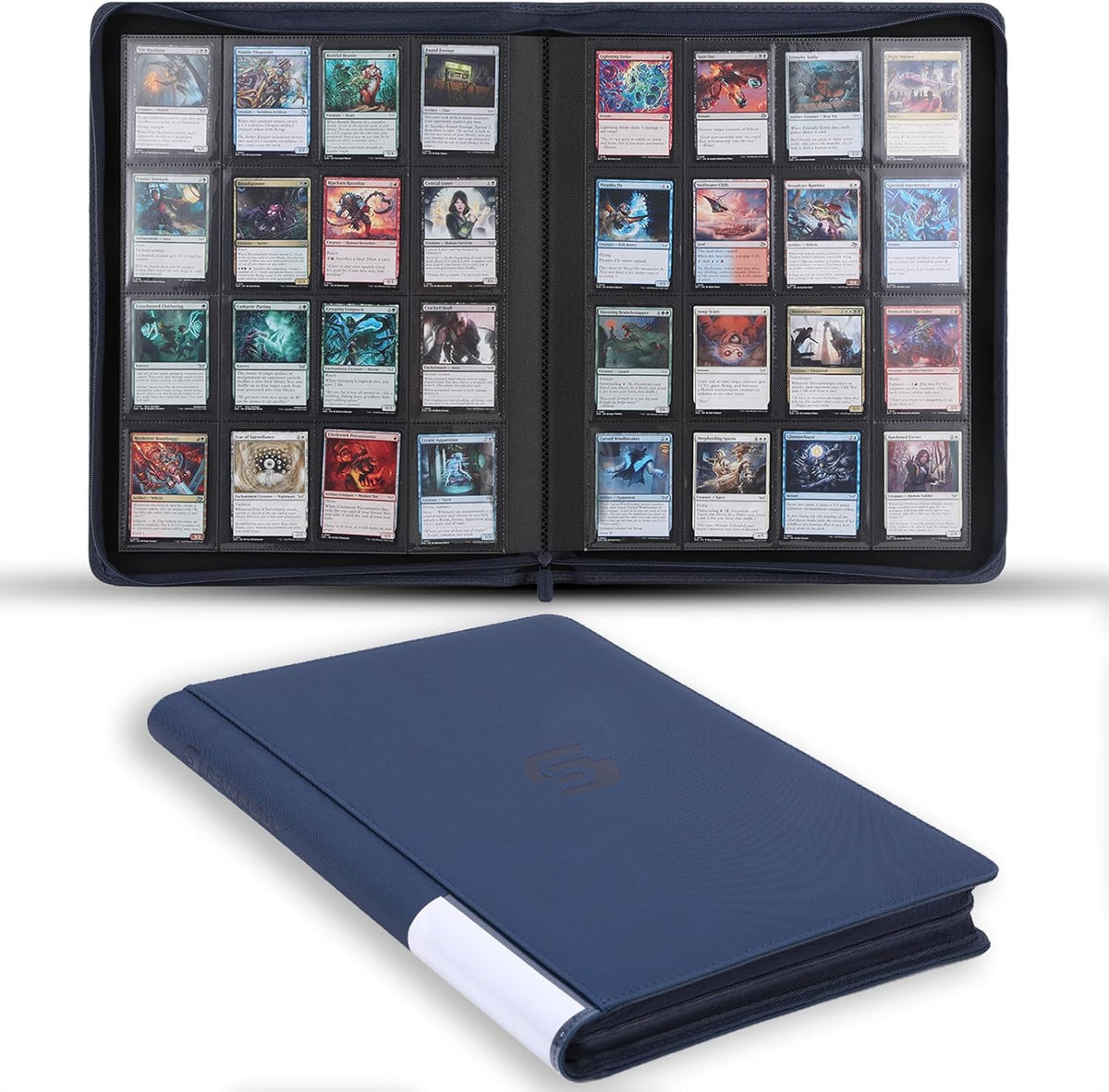Snekdy premium 1024-pocket trading card binder, 16-pocket cards album, waterproof PU-leather Cover
