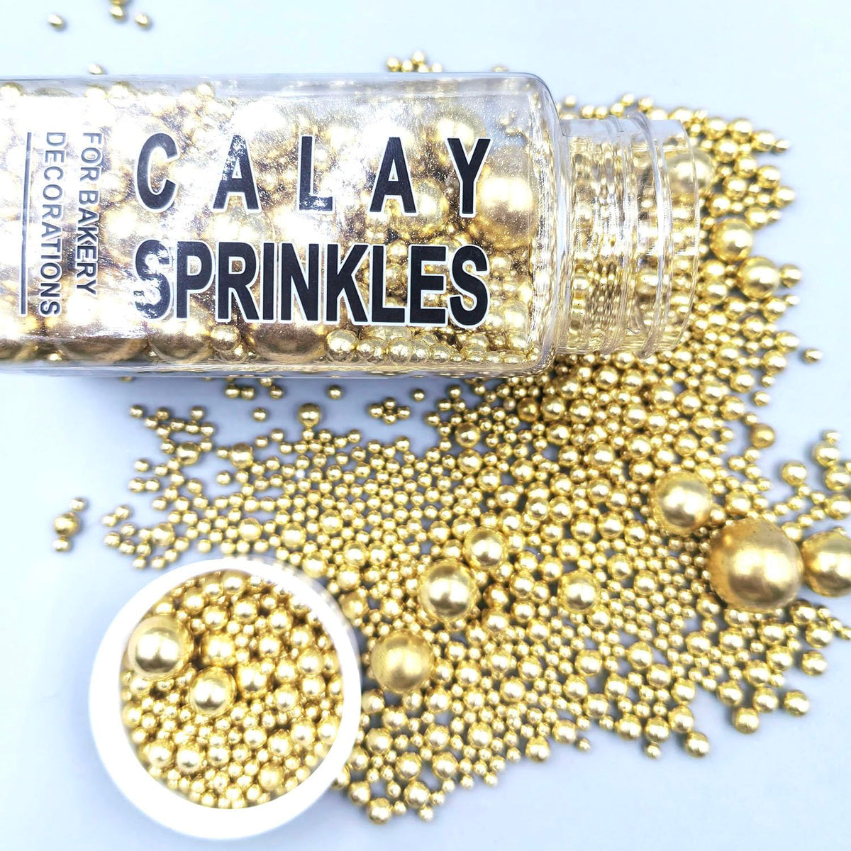 Edible Pearl Sugar Sprinkles Gold Candy Mixing Size Baking Edible Cake Decorations Cupcake Toppers