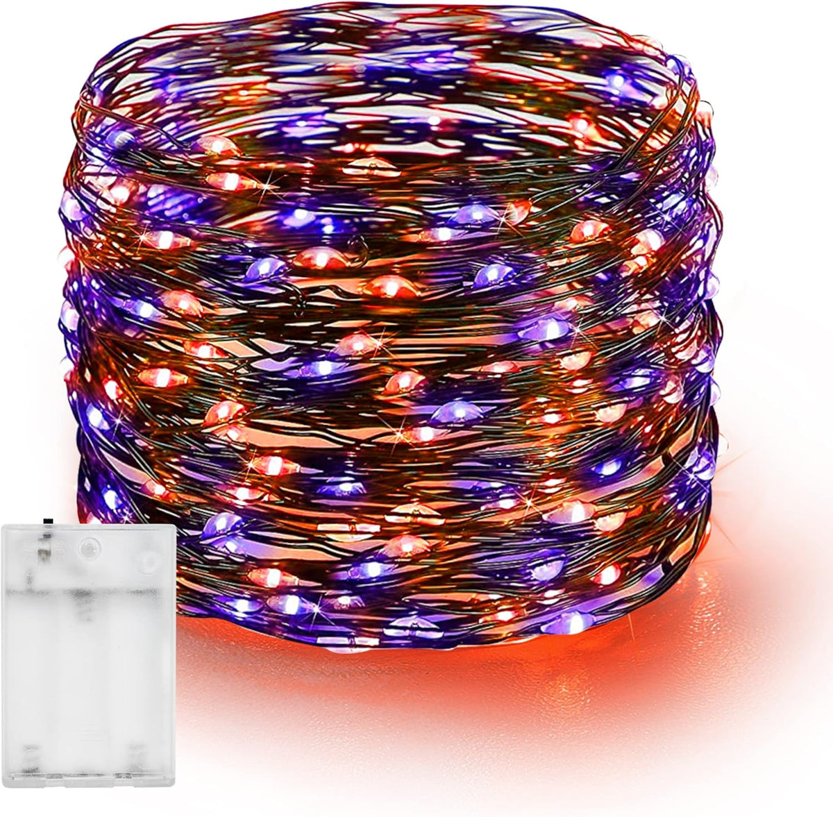 Dazzle Bright Halloween Fairy String Lights, 20FT 60 LED Copper Wire Battery Operated Waterproof