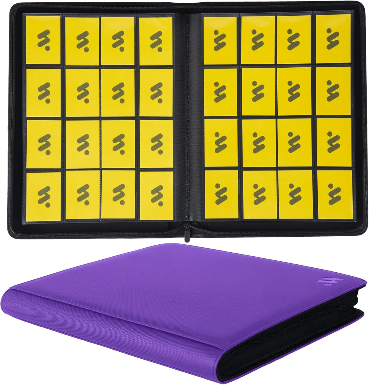Premium 1000+ Pockets Card Binder,16 Pockets Trading Card Binder Ringless Side Loading Trading Card