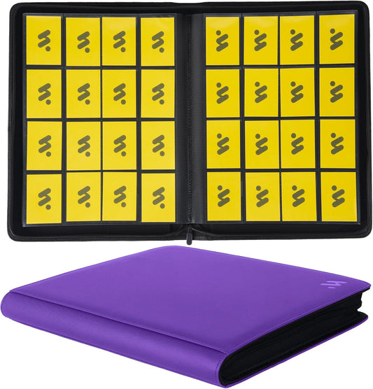 Premium 1000+ Pockets Card Binder,16 Pockets Trading Card Binder Ringless Side Loading Trading Card