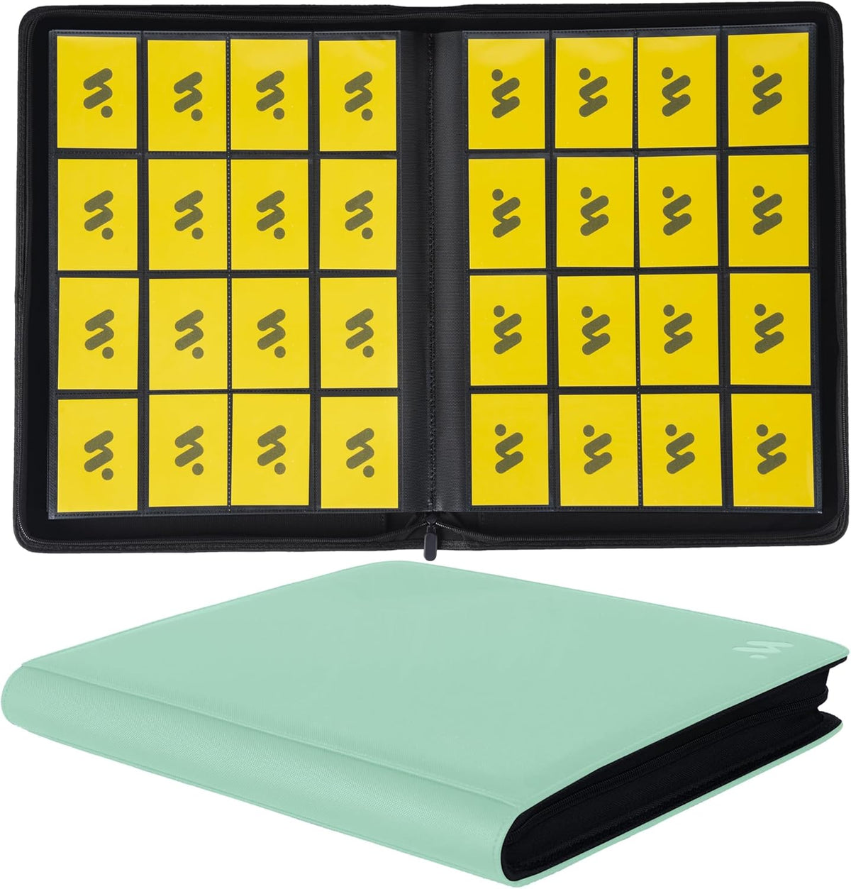 Premium 1000+ Pockets Card Binder,16 Pockets Trading Card Binder Ringless Side Loading Trading Card