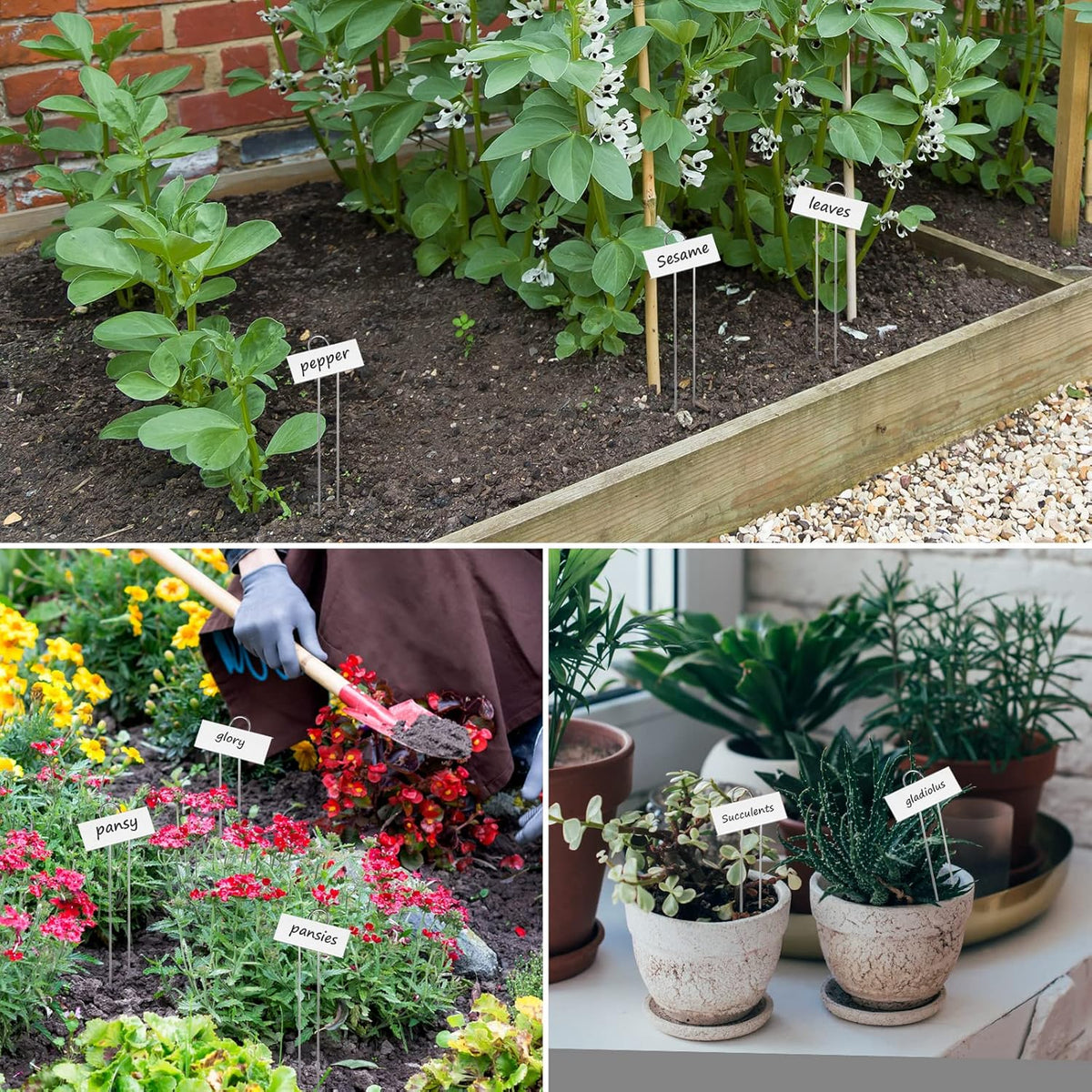 STARTOSTAR 50-Pack Metal Plant Labels, 10.6" Garden Markers Reusable Nursery Tags for Vegetables