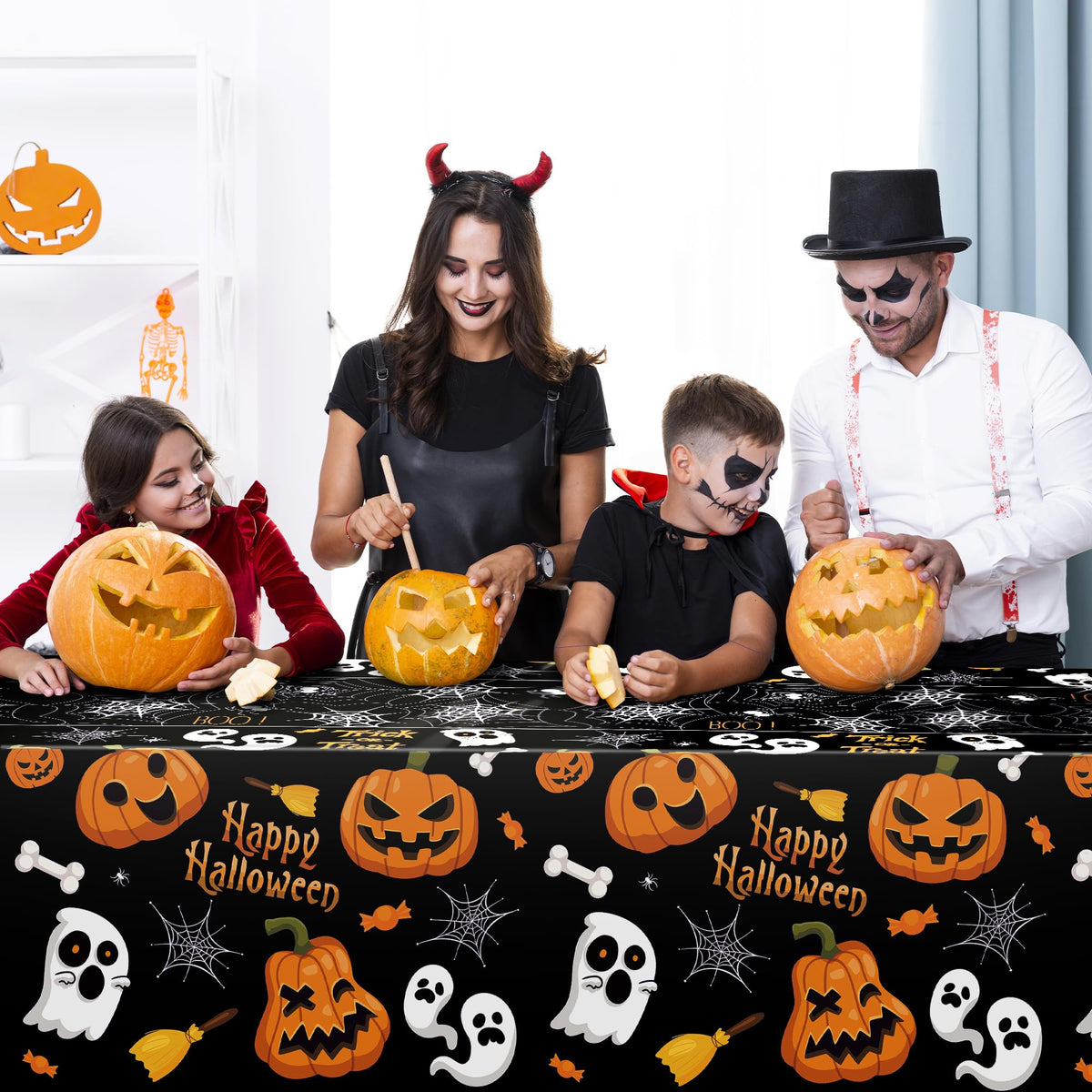OHOME Halloween Decorations - Disposable Plastic Halloween Tablecloth | Halloween Party Decorations