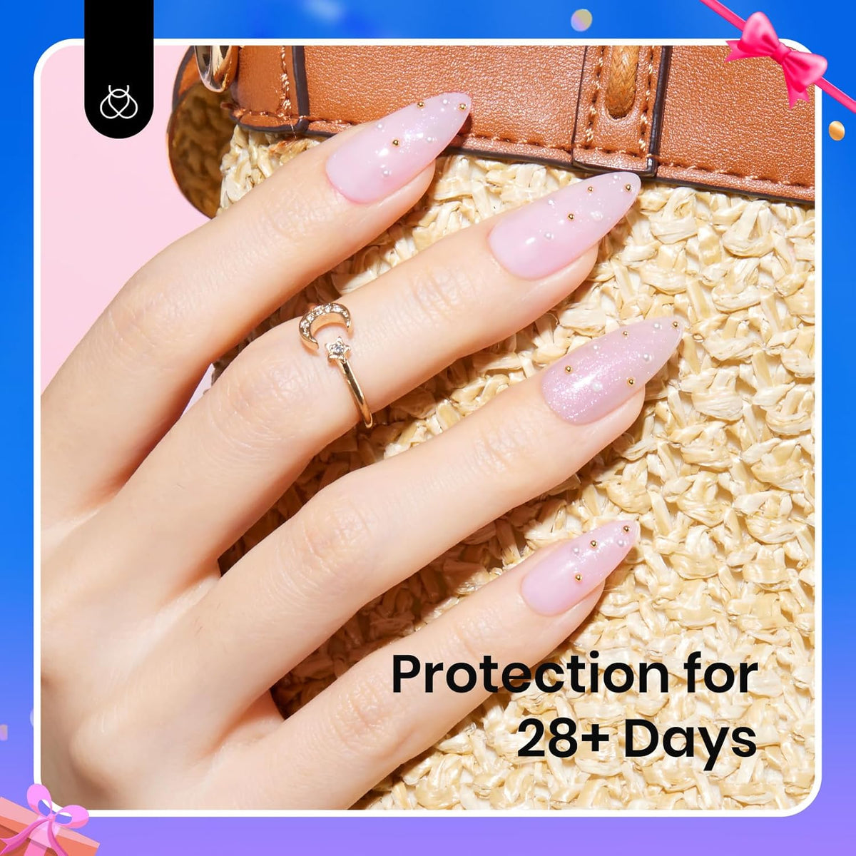 Beetles Rubber Base Builder Nail Gel - White Nude Pink Glitter French Tip Base Color Gel Polish Set