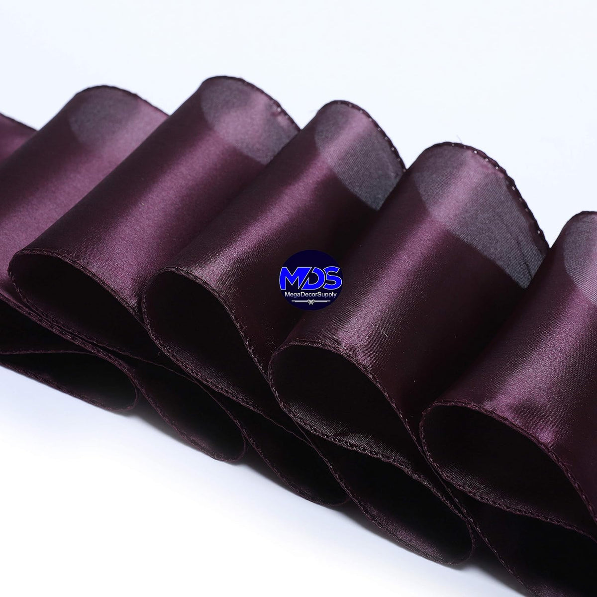 MDS Pack of 75 PCS Satin Chair Sashes Charmeuse Sateen Dining Chair Bows Ribbon Ties Back Sash for
