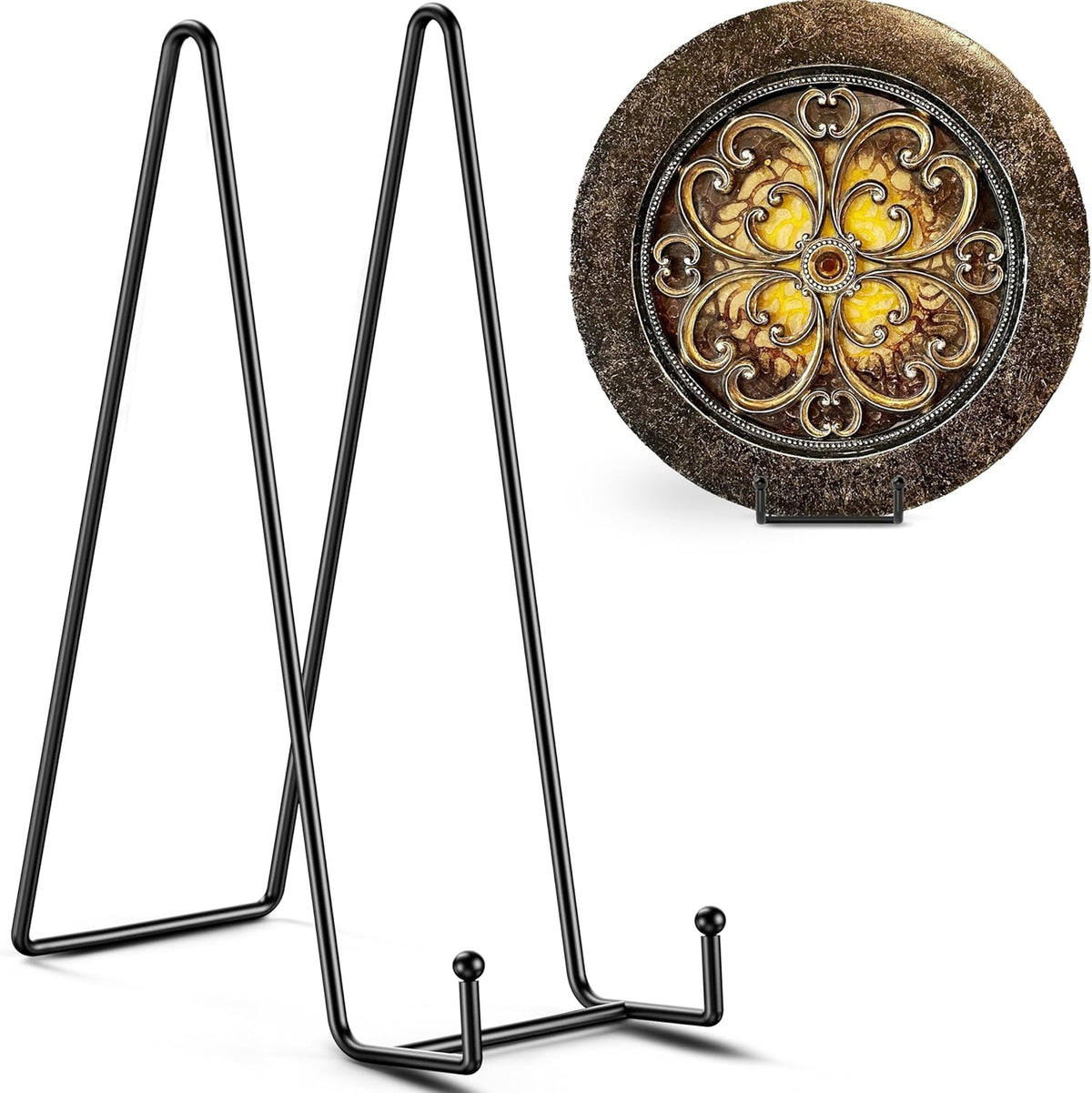 TR-LIFE 16 Inch Heavy Duty Plate Stand (2 Pack) - Metal Display Easel for Large Plates, Picture