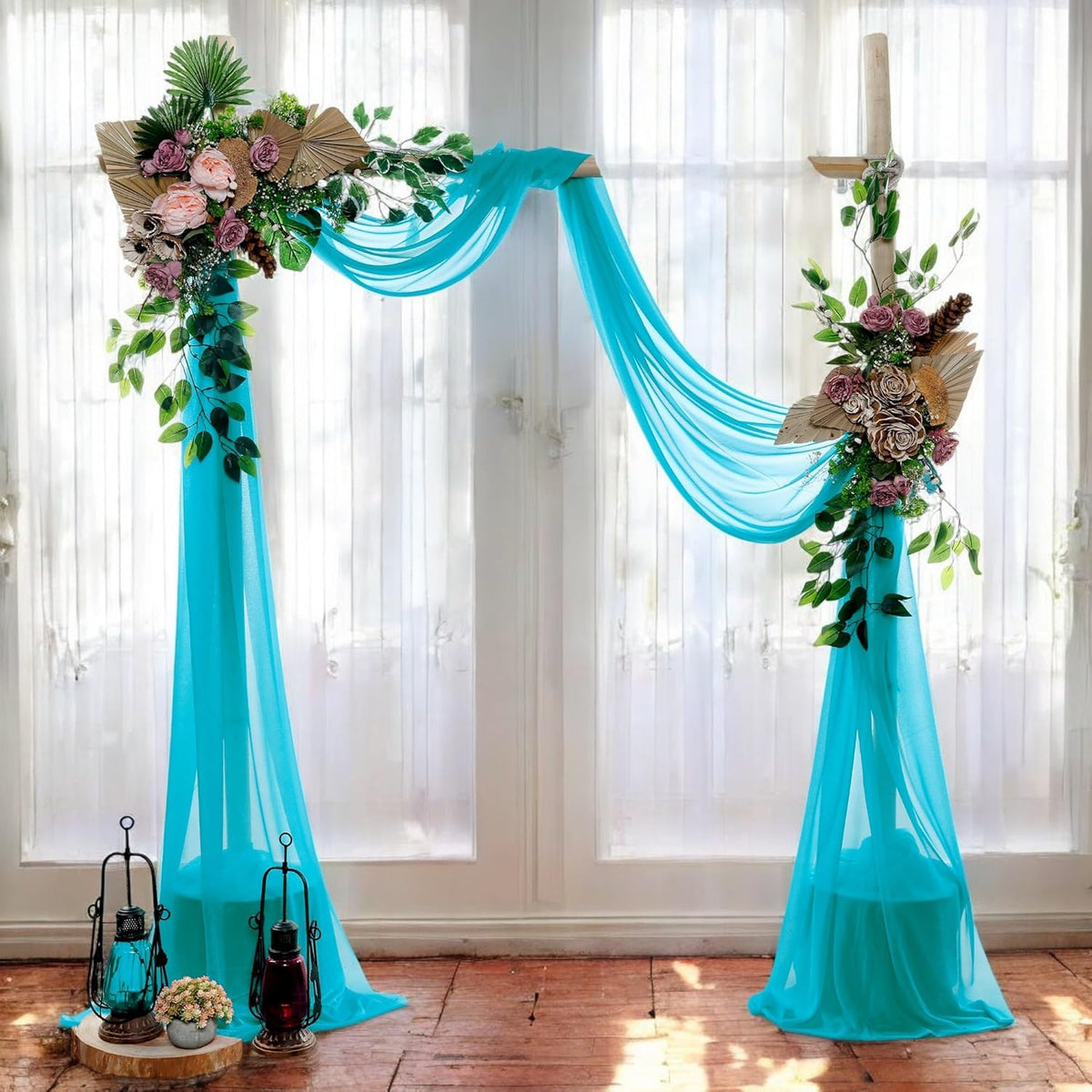 MDS Halloween Chiffon Draping Fabric - 1 Panel, 30" Wide x 50ft Long - Sheer Spooky Arbor & Canopy
