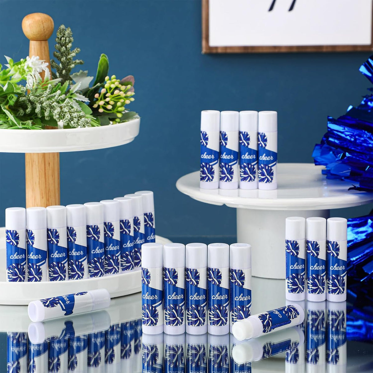 24 Pcs Cheer Lip Balm Cheer Teams Camp Gifts Pom Pom Leaders Party Favors Gear Lip Balm Mom Gift