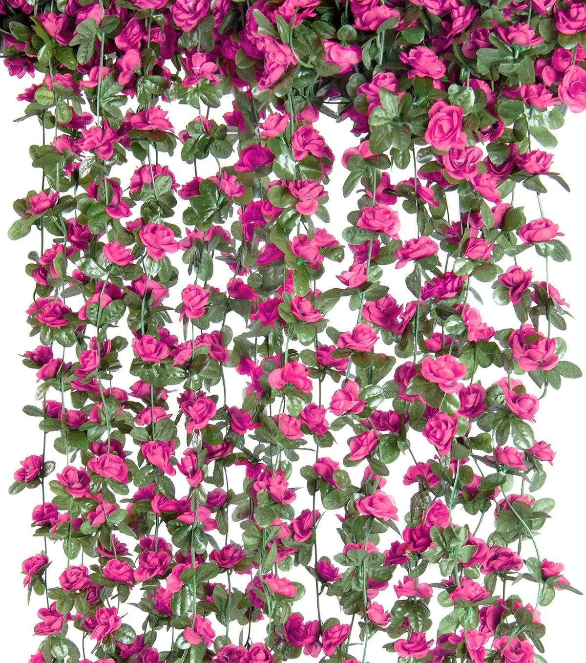 6 Pcs x 8.2 ft Flower Garland Artificial Rose Vine Flowers with Green Leaves Hanging Fake Roses