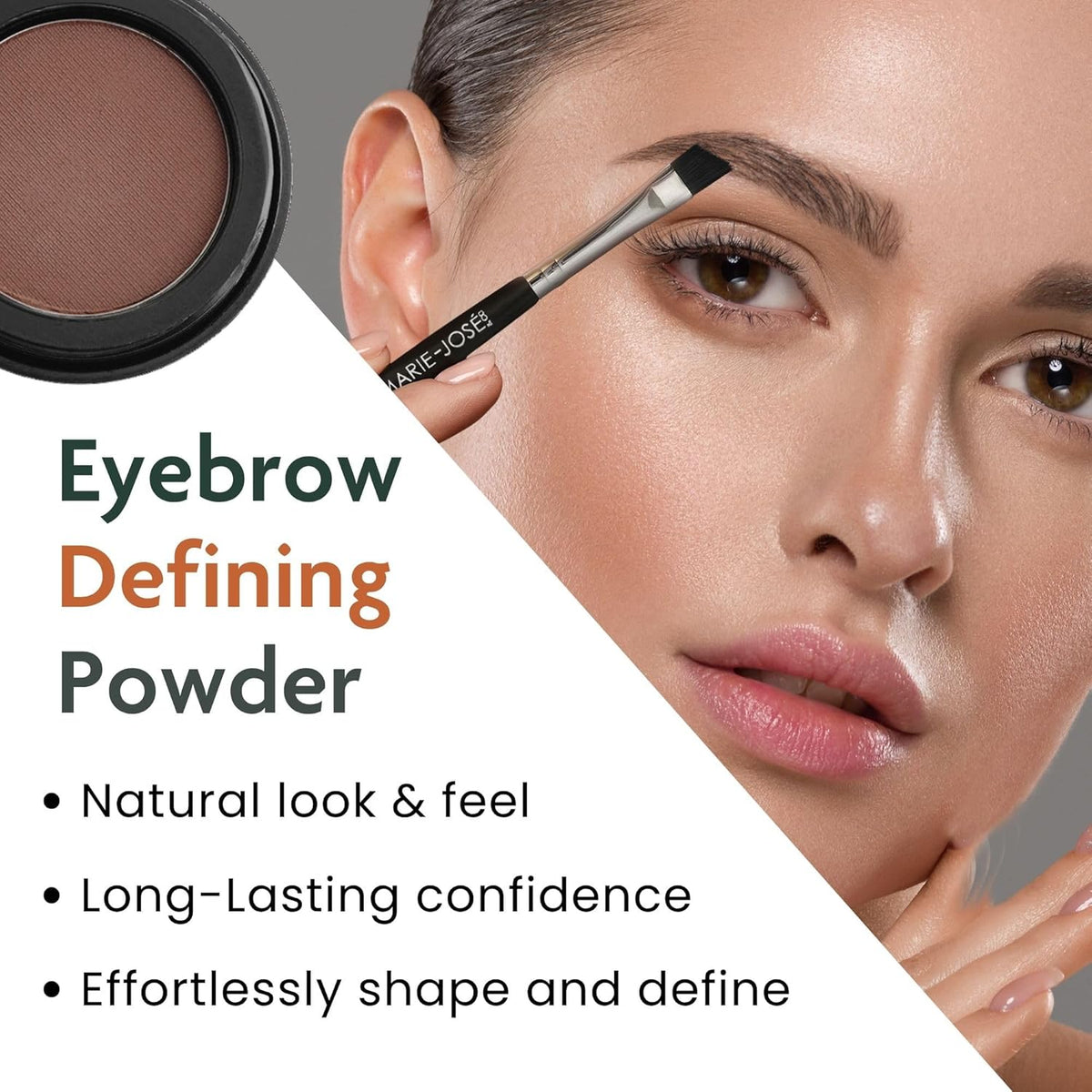 Marie-José Brow Powder – Medium Brown | Brown Eyebrow Powder, Vegan & Cruelty-Free | Highly