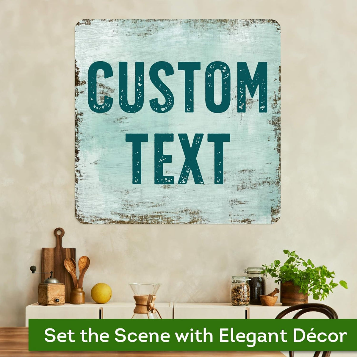 Custom Sign, Custom Street Sign, 11 Font Colors, 13 Font Styles, 4 Hole Options, 22 Sizes, 30x30