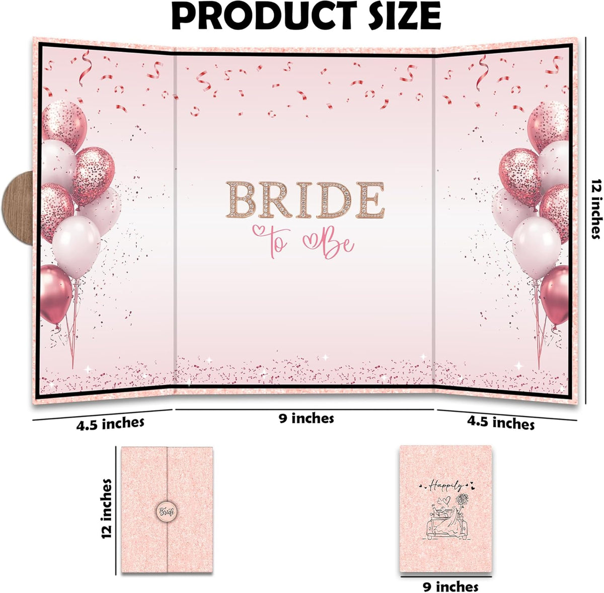 Pink Balloon Bridal Shower Decorations - Bride-to-Be Alternative Signature Guest Book for Women