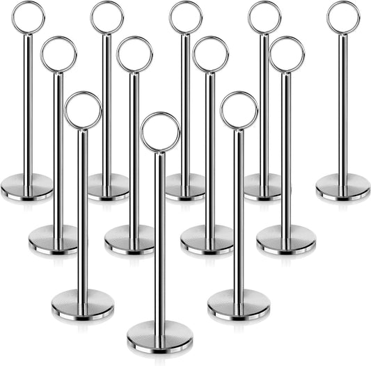 New Star Foodservice 23336 Ring-Clip Table Number Holder/Number Stand/Place Card Holder, 8-Inch
