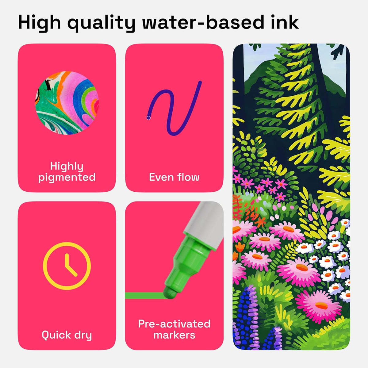 ARTISTRO Vibrant Acrylic Paint Markers for Rock, Fabric, Glass, Wood, Paper, Ceramic, Canvas & More