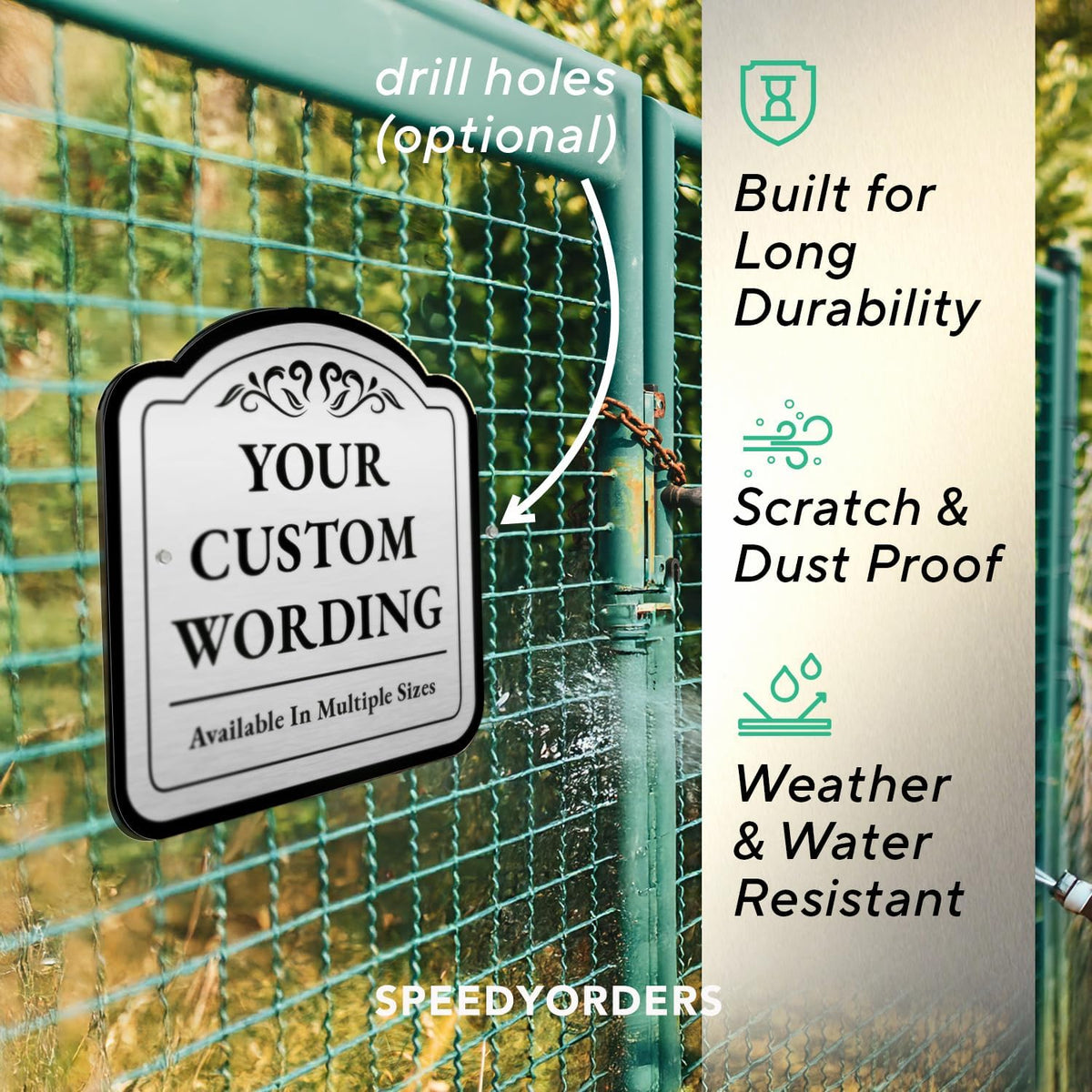 Custom Decorative Outdoor Metal Sign - Personalized Aluminum Driveway Sign, Waterproof, Made in USA