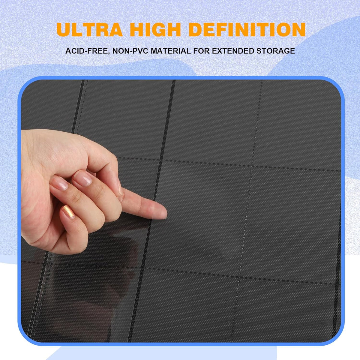 20-Pocket Card Binder, Trading Card Binder Holds 2000 Cards, Premium Zippered Trading Card Album