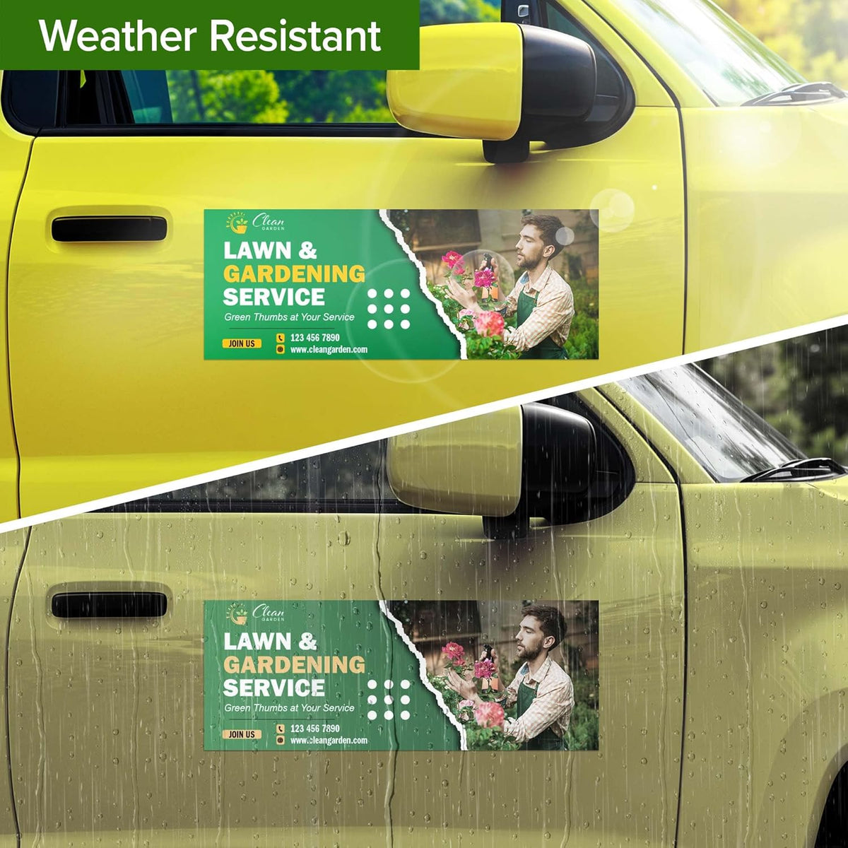 Custom Die Cut Car Magnet, Personalized Sign with Logo for Car Van Truck, Advertise Your Business