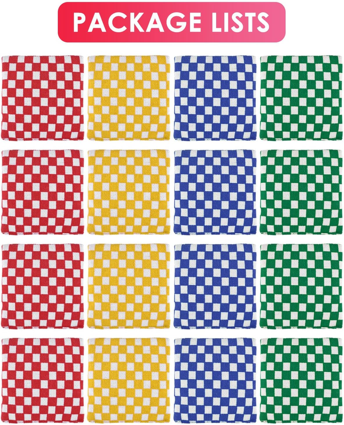 TINDTOP Mini Bean Bags for Tossing - 3.1" x 3.1", Cornhole Outdoor Toss Gaming Colorful Canvas Bean