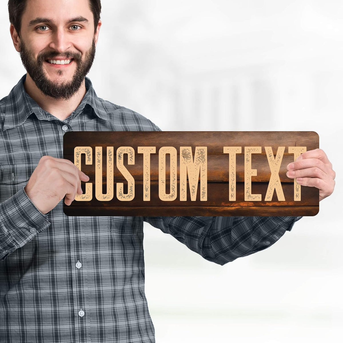 Custom Sign, Custom Street Sign, 11 Font Colors, 13 Font Styles, 4 Hole Options, 22 Sizes, 6x18