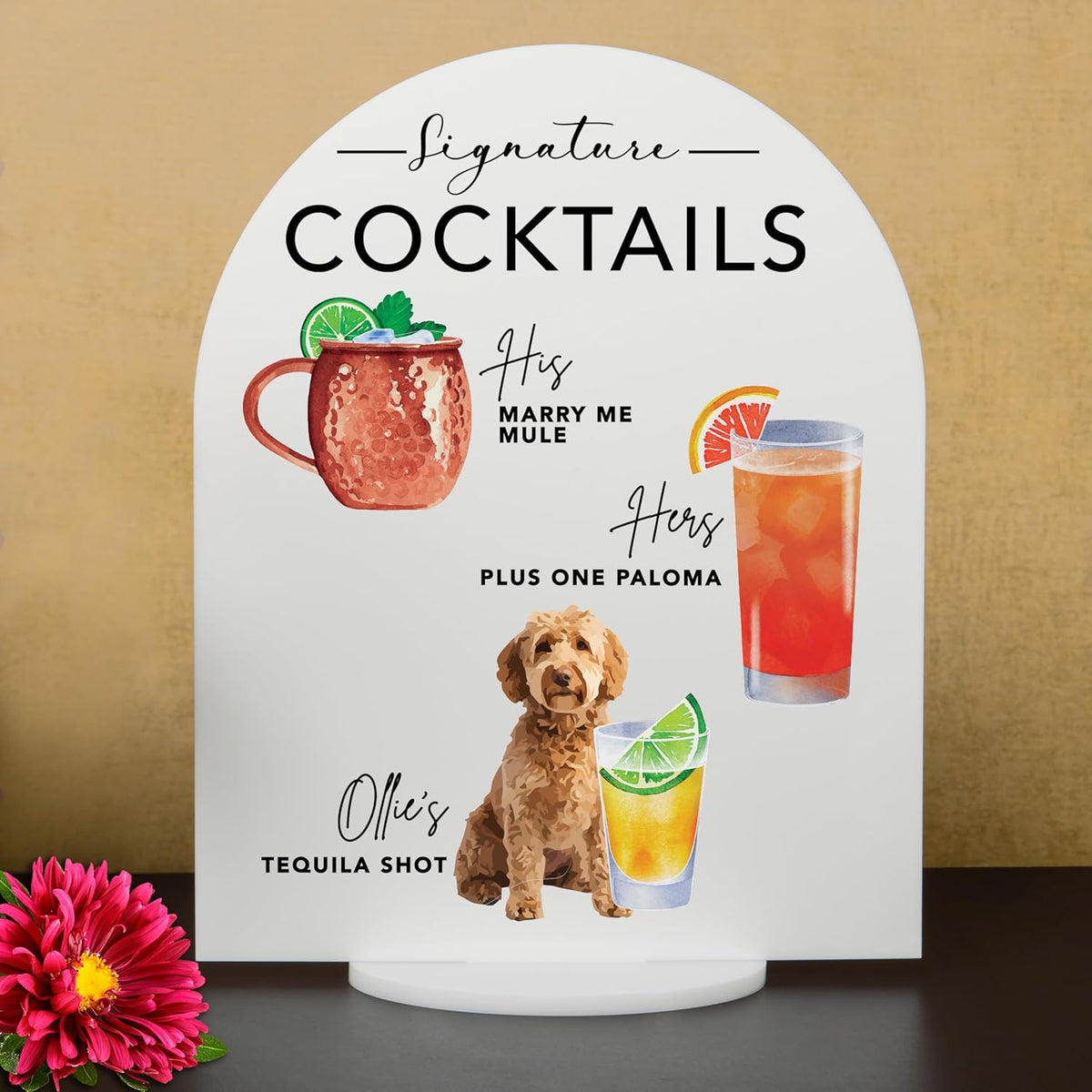 Pet Signature Drink Wedding Signs