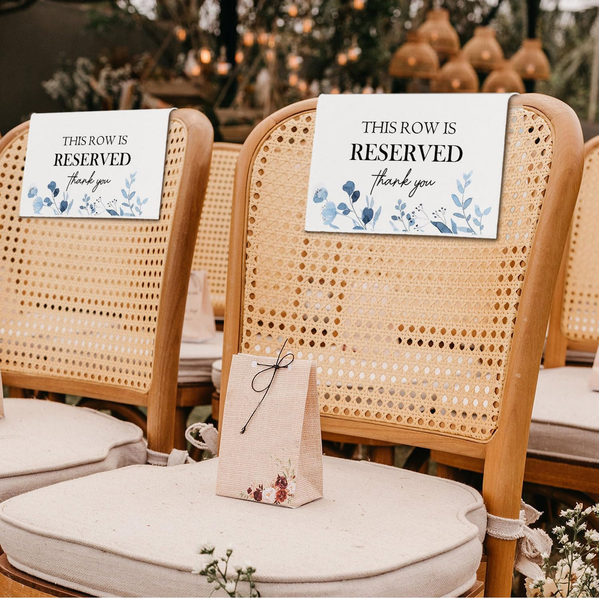 Reserved Seating Chair Signs, This Row Is Reserved Pew Cloths Seating Placeholder for Church Pews