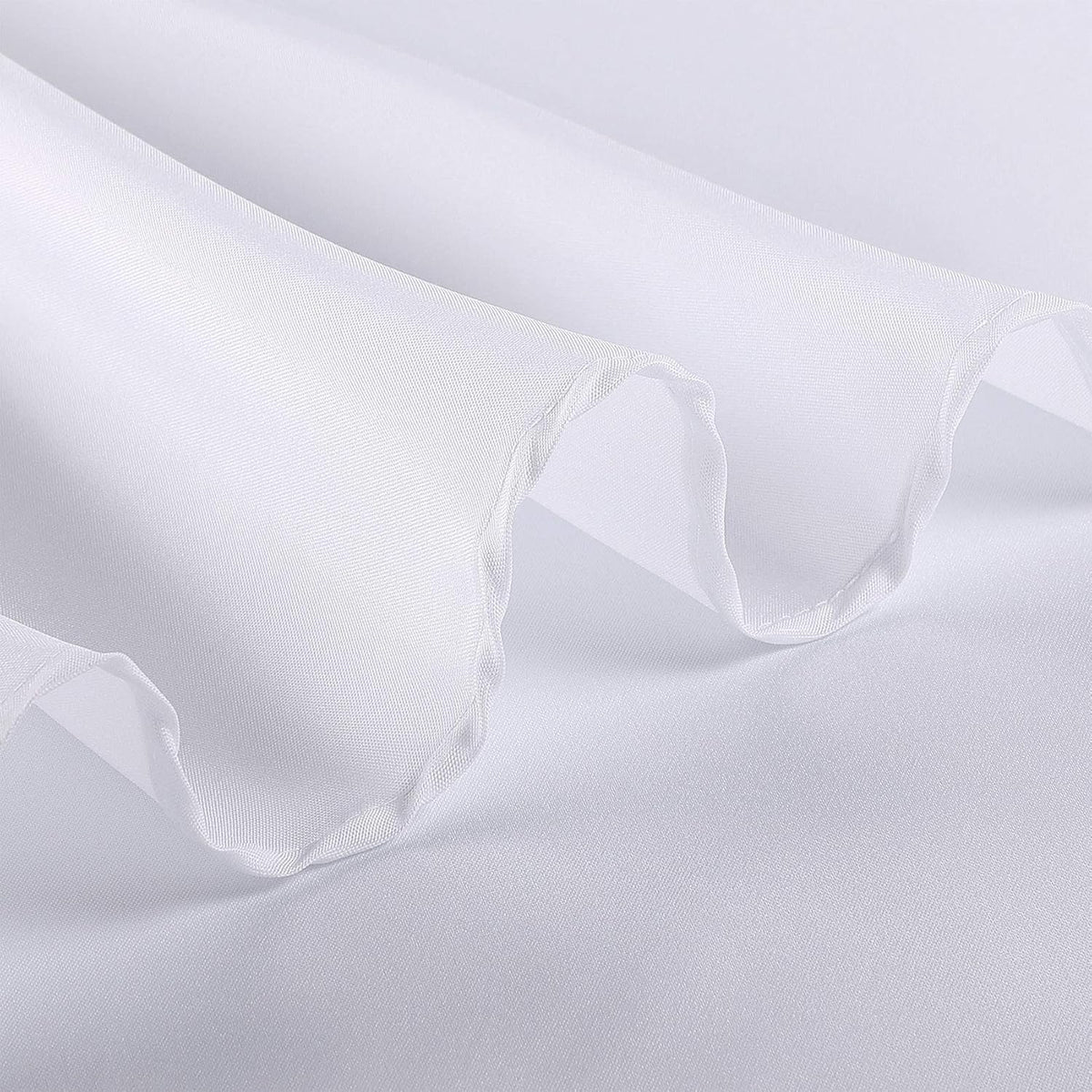 Ascoza 2pack 90 Inch White Round Tablecloth in Polyester Fabric for